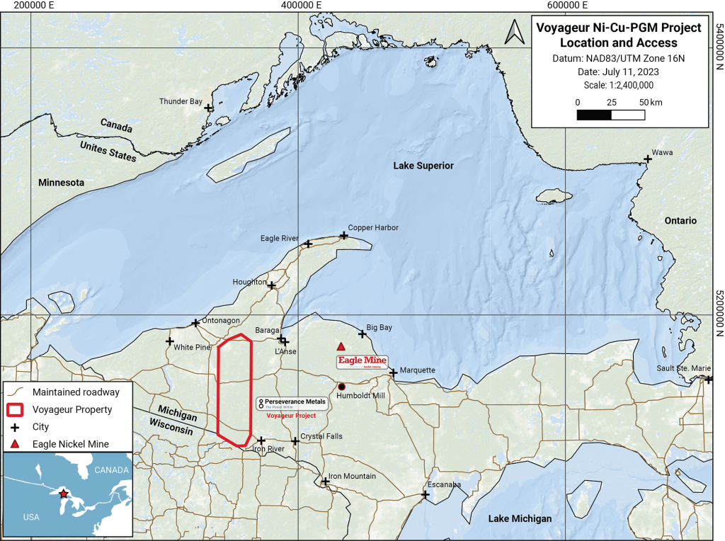Voyageur Perseverance Location